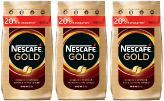 Кофе растворимый Nescafe Gold м/у с добавлением молотого 900 г 3 штуки купить в Москве