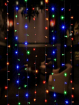 Электрогирлянда Штора Светодиодная Led с пультом, 480 лампочек, 3х3 метра, цвет: мульти, питание от сети 220В, с пультом дистанционного управления