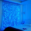 Электрогирлянда Штора Светодиодная Led, 640 лампочек, 3х3 метра, цвет: синий, питание от сети 220В