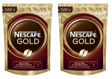 Набор 2х 320 г Nescafe Gold c добавлением молотого м/у купить в Москве