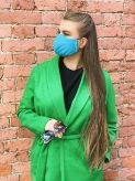 Санитарно-гигиеническая маска, хлопок, цвет: голубой, размер М купить в Москве