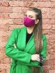 Санитарно-гигиеническая маска, хлопок, цвет: фуксия, размер М купить в Москве