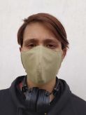 Санитарно-гигиеническая маска, хлопок, цвет: оливковый, размер L купить в Москве