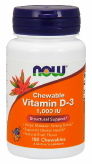 Chewable Vitamin D-3 жеват. Вит. D-3 с натур. Фруктовым вкусом 1000 МЕ купить в Москве