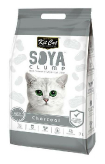 SoyaClump Soybean Litter Charcoal Кит Кэт соевый биоразлагаемый комкующийся наполнитель с активированным углем купить в Москве