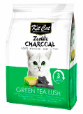 Zeolite Charcoal Green Tea Lush Кит Кэт цеолитовый комкующийся наполнитель с ароматом зеленого чая купить в Москве