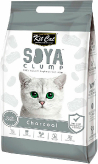 SoyaClump Soybean Litter Charcoal Кит Кэт соевый биоразлагаемый комкующийся наполнитель с активированным углем купить в Москве