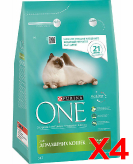 Набор 4х3 кг Сухой корм для домашних кошек с индейкой и цельными злаками купить в Москве