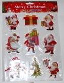 Лист с силиконовыми наклейками 3D 29х25см Набор Санта Клаусов купить в Москве