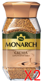 НАБОР Monarch Crema растворимый стекло 95 г х 2 шт купить в Москве