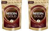 НАБОР Nescafe Gold растворимый с добавлением молотого 220 г х 2 шт купить в Москве