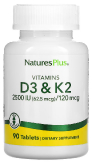 Vitamins D3 & K2 2500 IU /120 mcg 90 таблеток купить в Москве