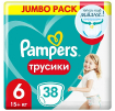 Подгузники-трусики Памперс Pants Jumbo Pack Extra Large 6 (15+ кг) 38 шт купить в Москве
