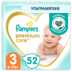 Подгузники Памперс Premium Care 3 (6-10 кг) 52 шт купить в Москве