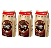 Кофе растворимый Nescafe Gold м/у с добавлением молотого 900 г 3 штуки купить в Москве