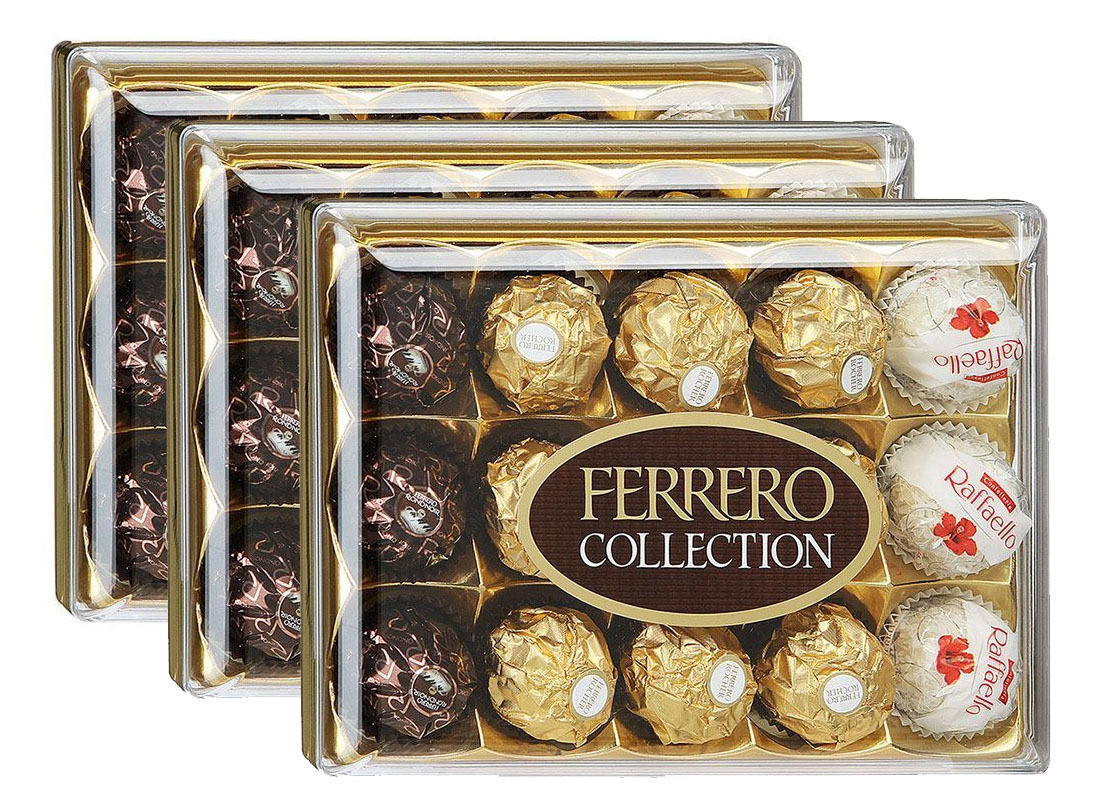 НАБОР 3х172г Конфеты Ferrero Rocher Collection 172 г купить в Москве НАБОР 3х172г Конфеты Ferrero Rocher Collection 172 г купить в Москве