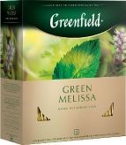 Green Melissa зеленый чай Гринфилд в пакетиках, с мелиссой, мятой и лимоном купить в Москве