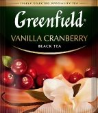 Vanilla Cranberry черный чай Гринфилд в пакетиках, с клюквой и ванилью купить в Москве
