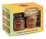 Кофе Моккона (Moccona) подарочный набор: Кофе с ароматом карамели + кружка купить в Москве